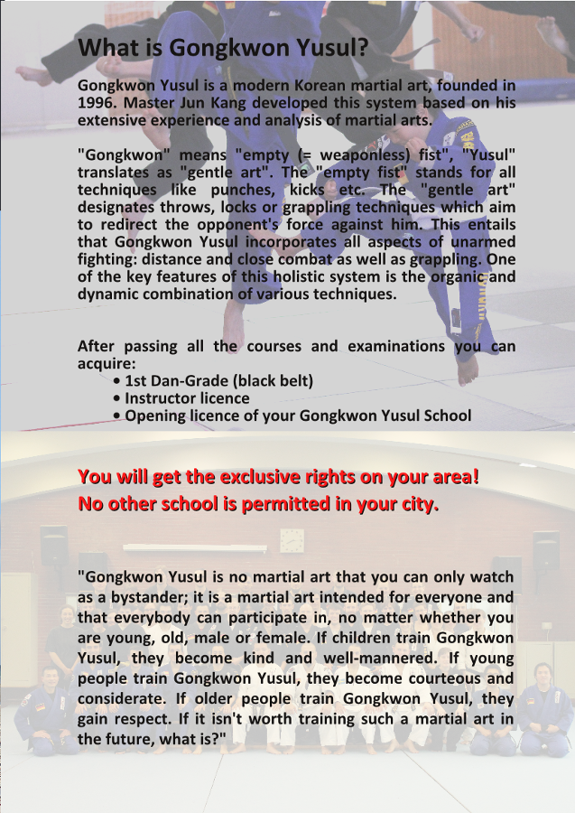 Martial Arts Gongkwon Yusul Instructor Courses 2